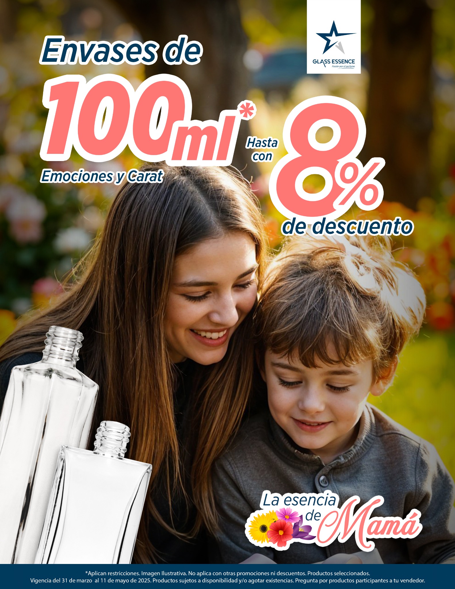 Arte digital de campaña La esencia de Mamá para envases